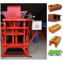 eletric model interlocking clay brick machine